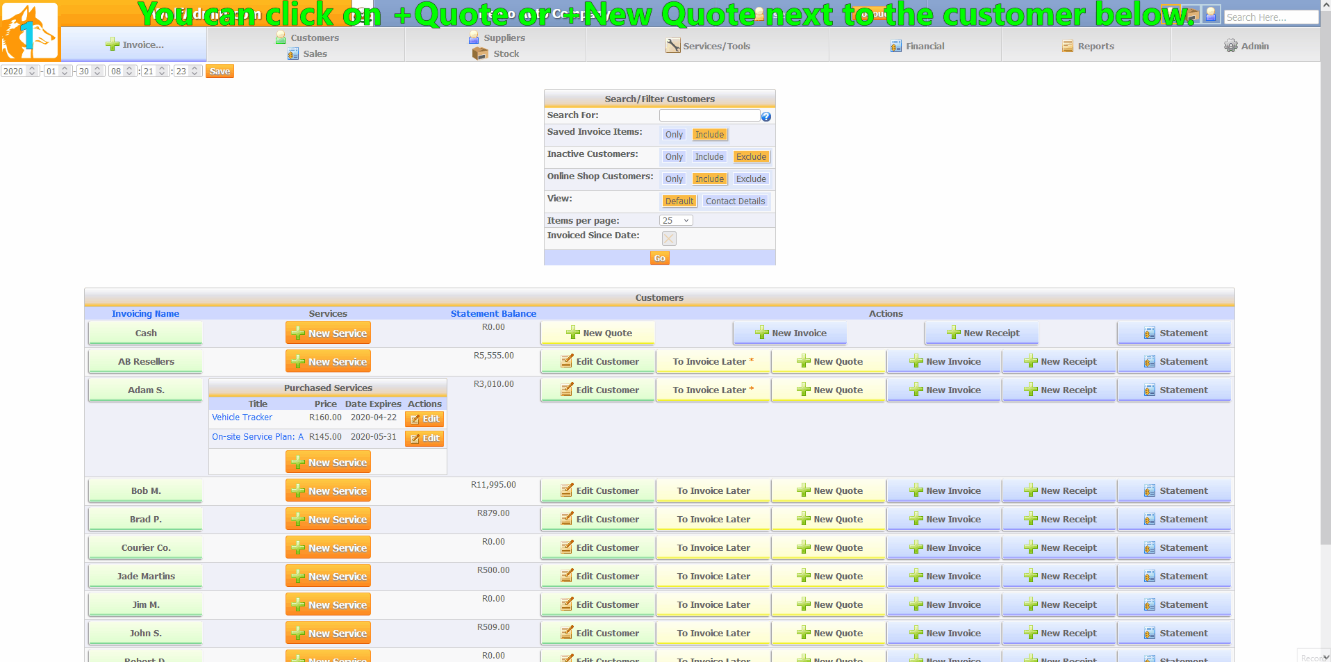Creating a quote in WolfAdmin